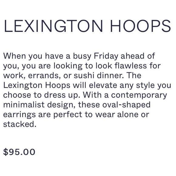 Miramira New York Lexington oval hoops. NWOT. - Picture 5 of 12